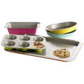 Amazon Vendor Colorido de 5 piezas de acero al carbono Bakeware Set